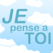 "Je pense � toi" sur fond nuageux