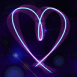 Coeur n�on mauve