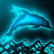 Cyber dauphin n�on bleu