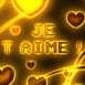 Cyber "Je t'aime" n�on orange