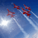 Patrouille a�rienne au-dessus des nuages 