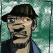 Homme noir portant un bob sombre