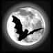 Chauve-souris sous la lune