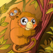 L�murien avec son b�b�