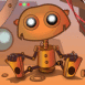 Petit robot assis