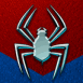 Araign�e stylis�e, fond rouge et bleu