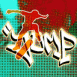Skateur et graff "jump"