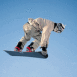 Snowboarder attrapant sa planche