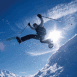 Il d�vale la montagne en raquettes