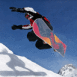 Snowboarder volant sur la bosse