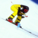 Skieur de vitesse, jaune
