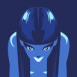 Fille bleue