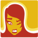 Fille "jaune" ennuy�e