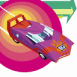 Voiture rose funky