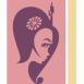 Visage f�minin de profil, stylis�