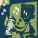 Pianiste sur sc�ne, stylis�