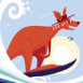 Kangourou surfeur
