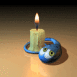 Spermy entourant bougie