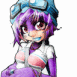 Fille chat violette