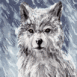 Loup sous la neige