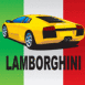 Lamborghini Murci�lago jaune et drapeau italien