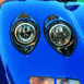 Pagani Zonda C12 bleue, phares avant