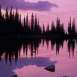 Lac de montagne au cr�puscule
