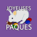 Lapin et oeufs "joyeuses P�ques" 