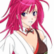 Fille aux cheveux fuchsia