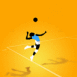 Joueur de volley stylis�