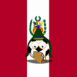P�rou: Drapeau et ballon de foot