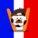 France: Drapeau et ballon de foot