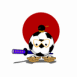 Japon: Drapeau et ballon de foot