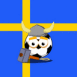 Su�de: Drapeau et ballon de foot