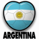 Argentine: Ballon en coeur "Argentina"