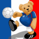 France: Ourson et drapeau