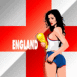 Angleterre: Bimbo et drapeau