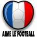France: Ballon en coeur "Aime le football"