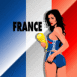 France: Bimbo et drapeau
