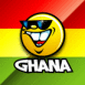 Smiley et drapeau ghan�en