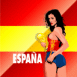 Espagne: Bimbo et drapeau