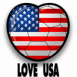 Etats-Unis: Ballon en coeur "Love USA"