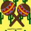 Paire de maracas mexicaines
