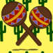 Paire de maracas mexicaines