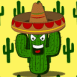 Cactus portant un sombrero