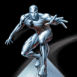 Surfeur d'argent de face