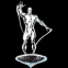 Surfeur d'argent droit sur sa planche