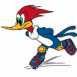 Woody Woodpecker au patin � glace