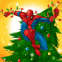 Spider-Man devant un sapin de No�l