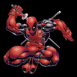 Deadpool prenant une pose de ninja